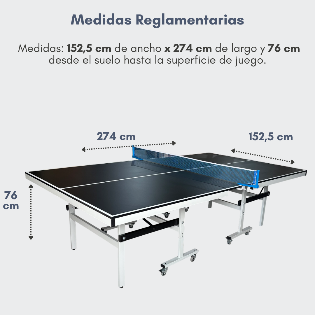 Mesa de Ping Pong de 15mm - Negra