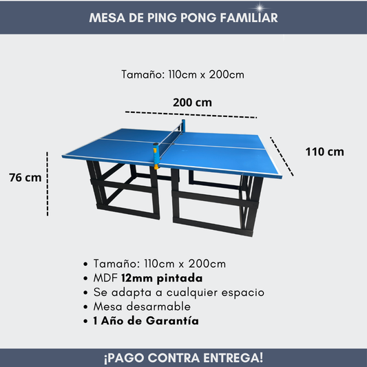 Mesa de Ping Pong Familiar