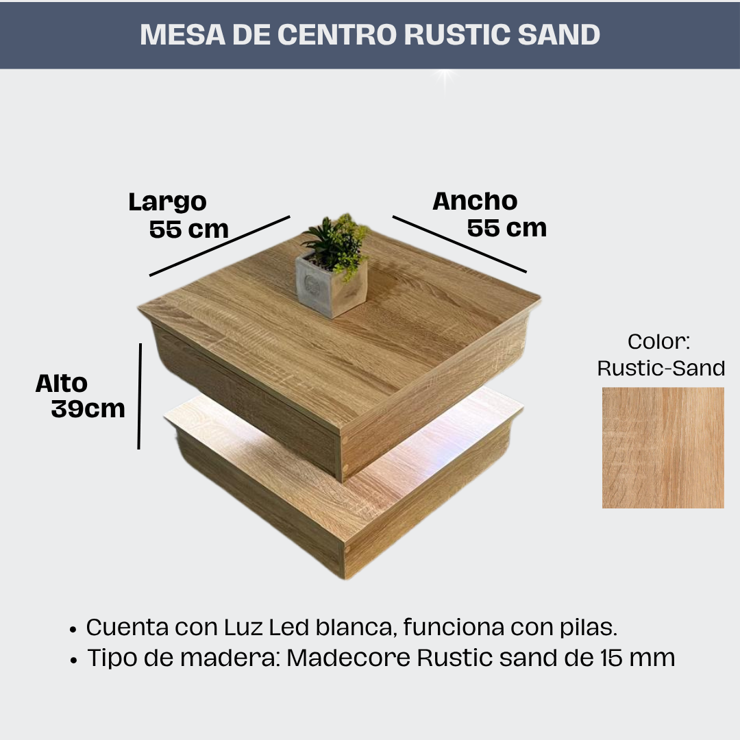 Mesa de Centro Efecto Flotante