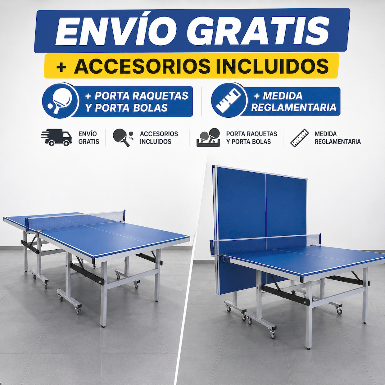 Mesa de Ping Pong - Ref. Profesional 15mm