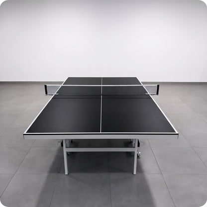 Color: Negra — Mesa de ping pong LORBAN negra vista de frente